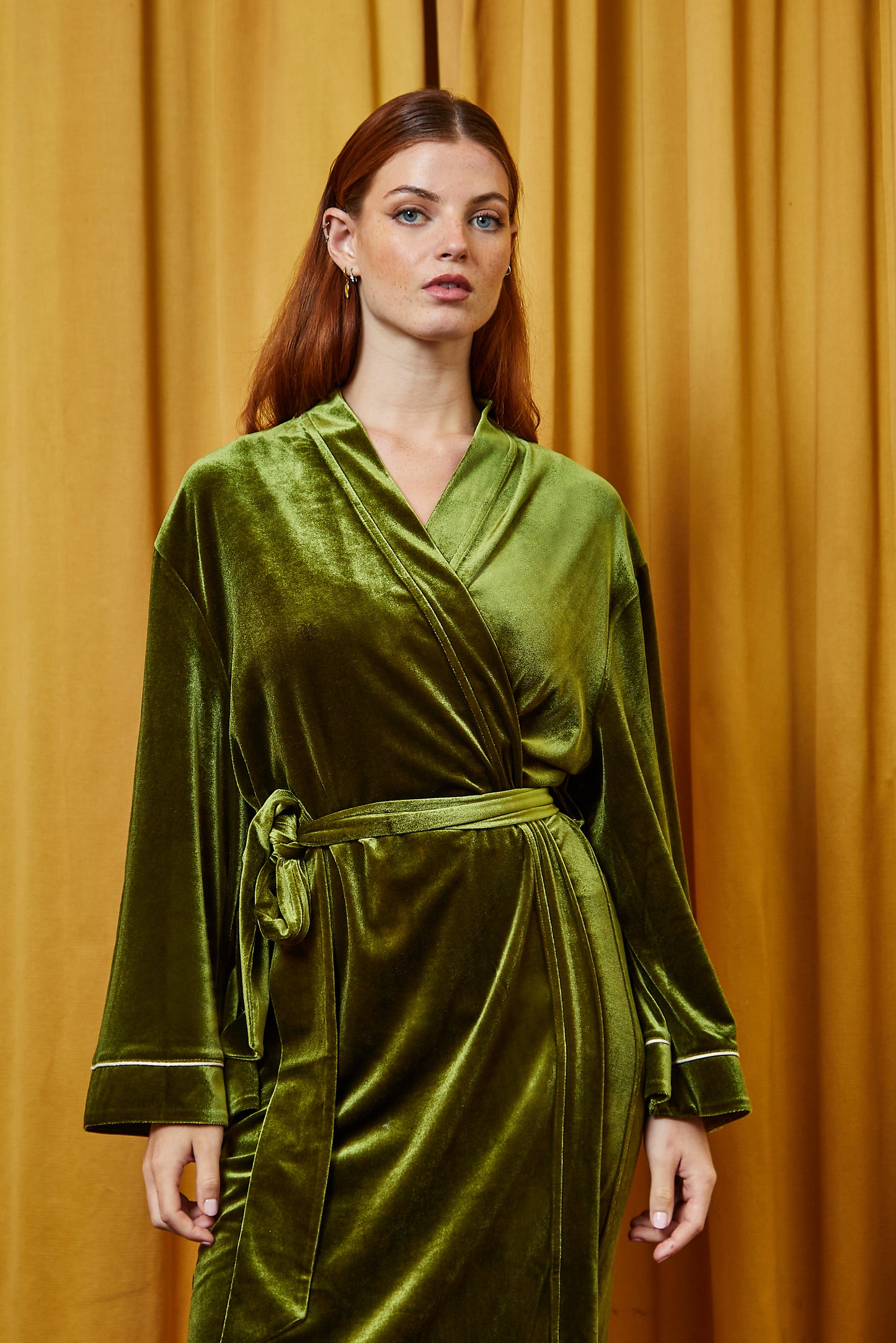 Chartreuse Velvet Robe