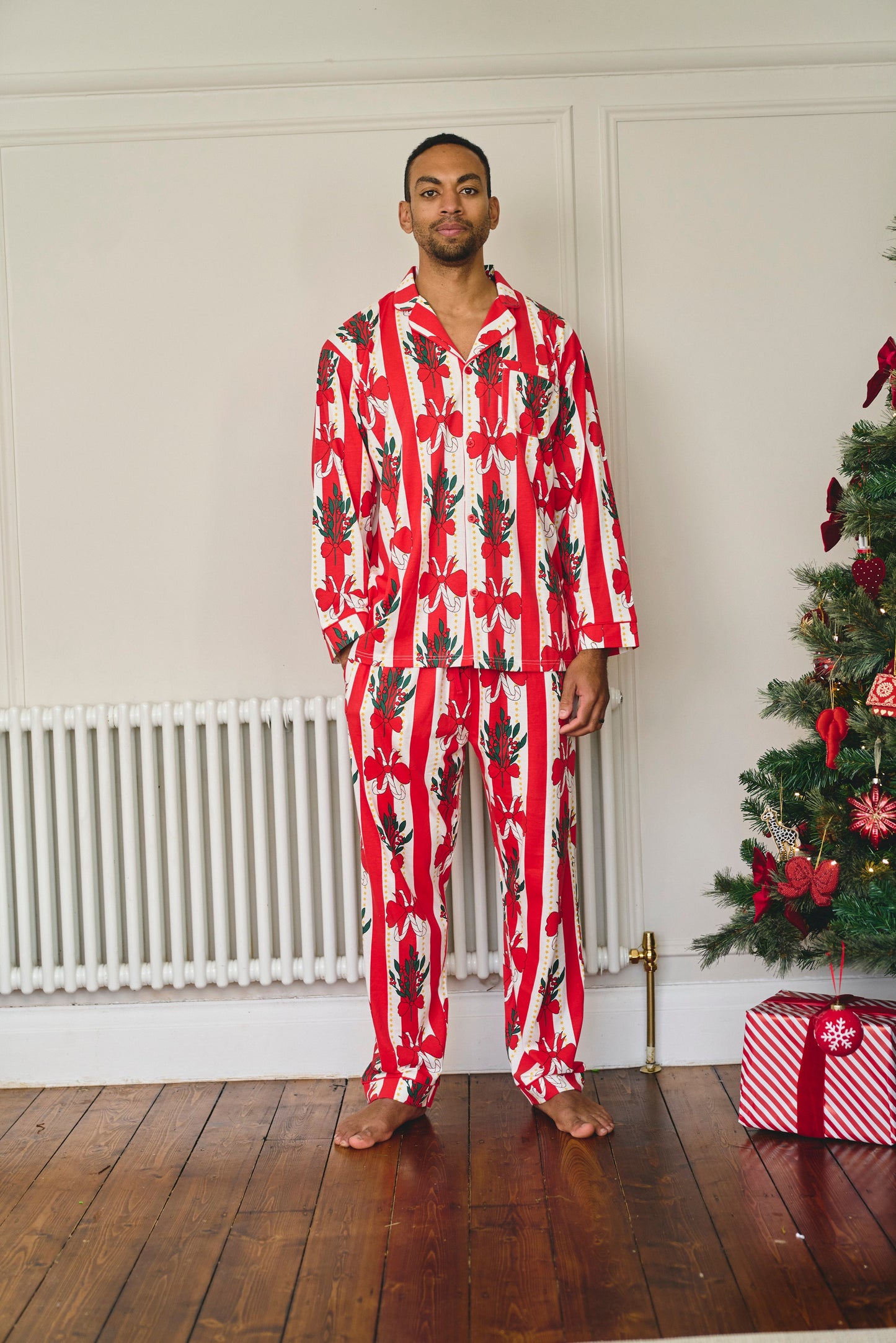 Mens Christmas Stripe Trouser Set